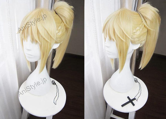 Fate Apocrypha Fatego モードレッド コスプレウィッグ ヘアゴム付き