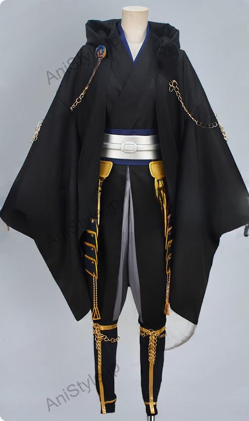 刀剣乱舞　鶴丸国永　黒バージョン　コスプレ衣装　防具付き