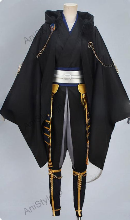 刀剣乱舞　鶴丸国永　黒バージョン　コスプレ衣装　防具付き