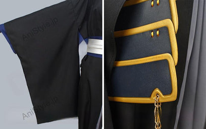 刀剣乱舞　鶴丸国永　黒バージョン　コスプレ衣装　防具付き