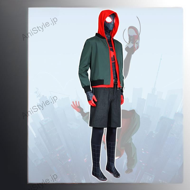 スパイダーマン·スパイダーバース マイルス·モラレス コスプレ衣装