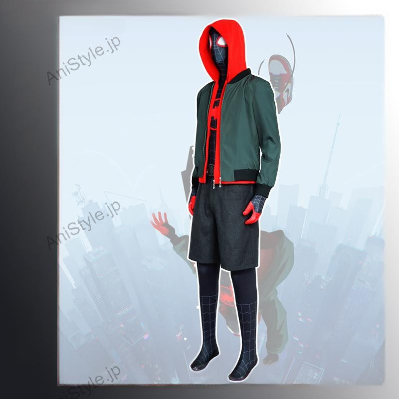スパイダーマン·スパイダーバース マイルス·モラレス コスプレ衣装