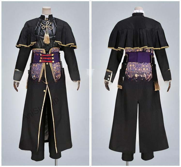 業者製 へし切長谷部 極 コスプレ衣装一式 女性2XL 送料無料】とうらぶ風 濃い紫×黒 防具付き へし切【極】