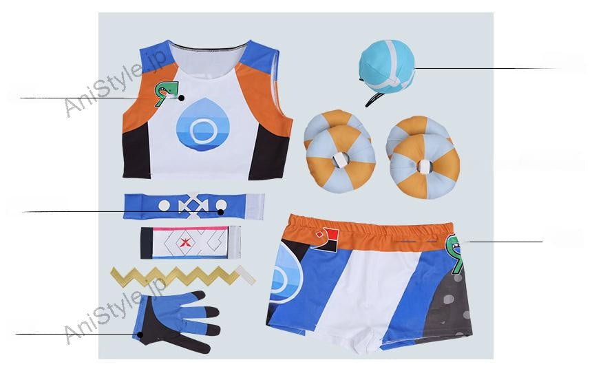 ポケモン　ソード　シールド　ルリナコスプレ衣装 ネッサ コスプレ 衣装 - ポケットモンスター ソード・シールド