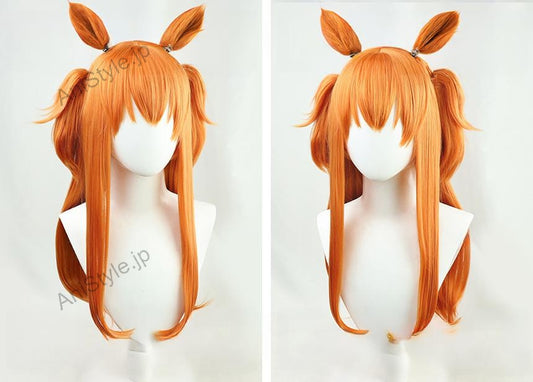 ウマ娘 プリティーダービー マヤノトップガン コスプレウィッグ 耳付き