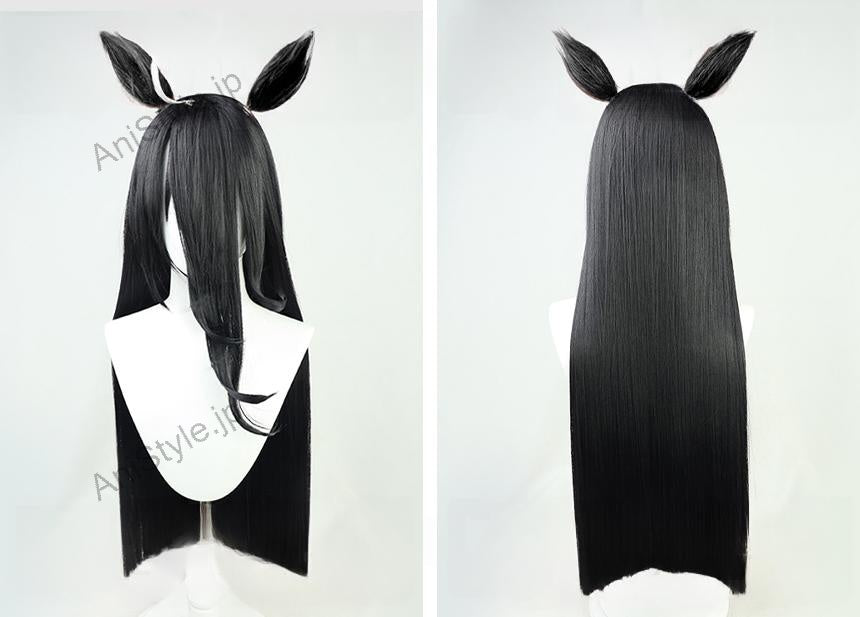 ウマ娘 プリティーダービー マンハッタンカフェ コスプレウィッグ 耳付き