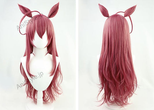 ウマ娘 プリティーダービー ミホノブルボン コスプレウィッグ 耳付き