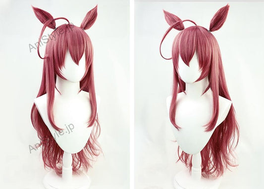 ウマ娘 プリティーダービー ミホノブルボン コスプレウィッグ 耳付き
