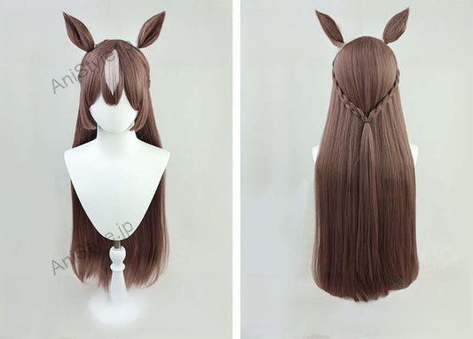 ウマ娘プリティーダービー サトノダイヤモンド コスプレウィッグ 耳付き
