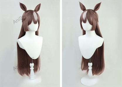 ウマ娘プリティーダービー サトノダイヤモンド コスプレウィッグ 耳付き