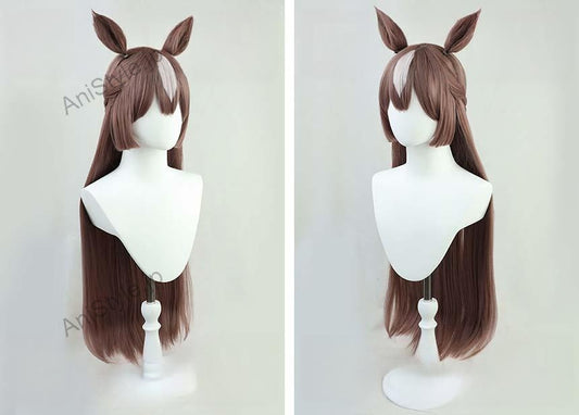 ウマ娘プリティーダービー サトノダイヤモンド コスプレウィッグ 耳付き
