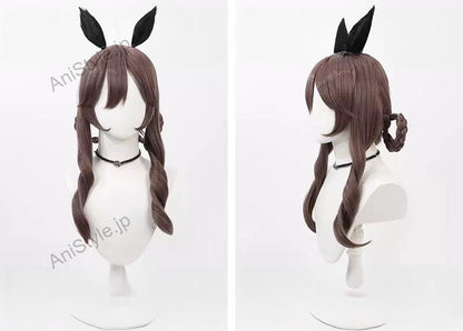 ウマ娘プリティーダービー ジェンティルドンナ コスプレウィッグ 耳付き