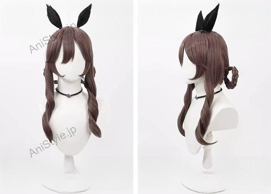 ウマ娘プリティーダービー ジェンティルドンナ コスプレウィッグ 耳付き