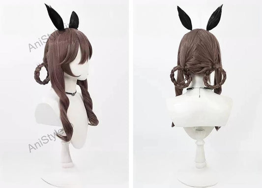 ウマ娘プリティーダービー ジェンティルドンナ コスプレウィッグ 耳付き