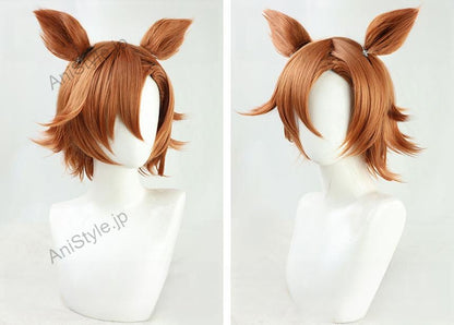 ウマ娘プリティーダービー テイエムオペラオー コスプレウイッグ 耳付き