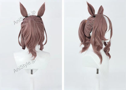 ウマ娘プリティーダービー マチカネタンホイザ コスプレウィッグ 耳付き