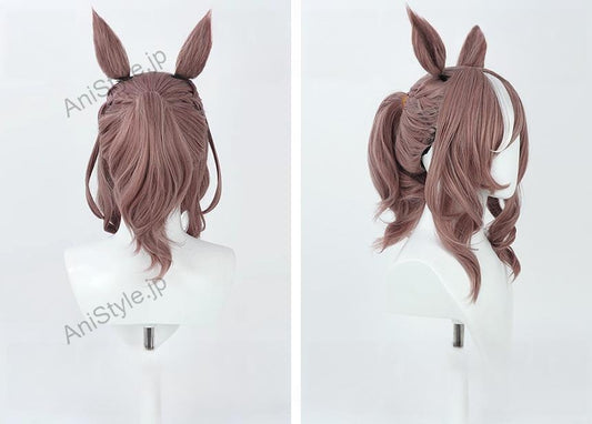 ウマ娘プリティーダービー マチカネタンホイザ コスプレウィッグ 耳付き