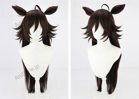 ウマ娘プリティーダービー ミスターシービー コスプレウィッグ 耳付き