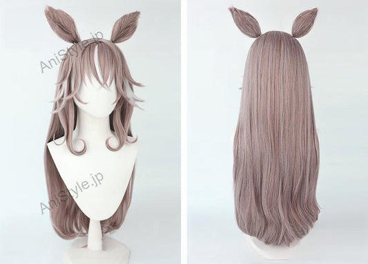 ウマ娘プリティーダービー ワンダーアキュート コスプレウィッグ 耳付き