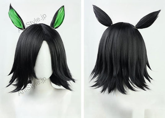 ウマ娘 プリティーダービー ウイニングチケット コスプレウィッグ 耳付き