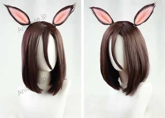 ウマ娘 プリティーダービー エアグルーヴ コスプレウィッグ 耳付き