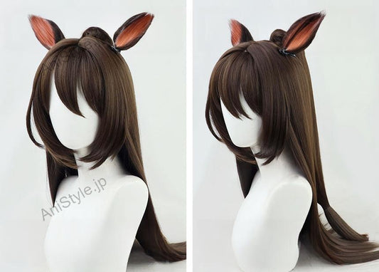 ウマ娘 プリティーダービー エルコンドルパサー コスプレウィッグ 耳付き