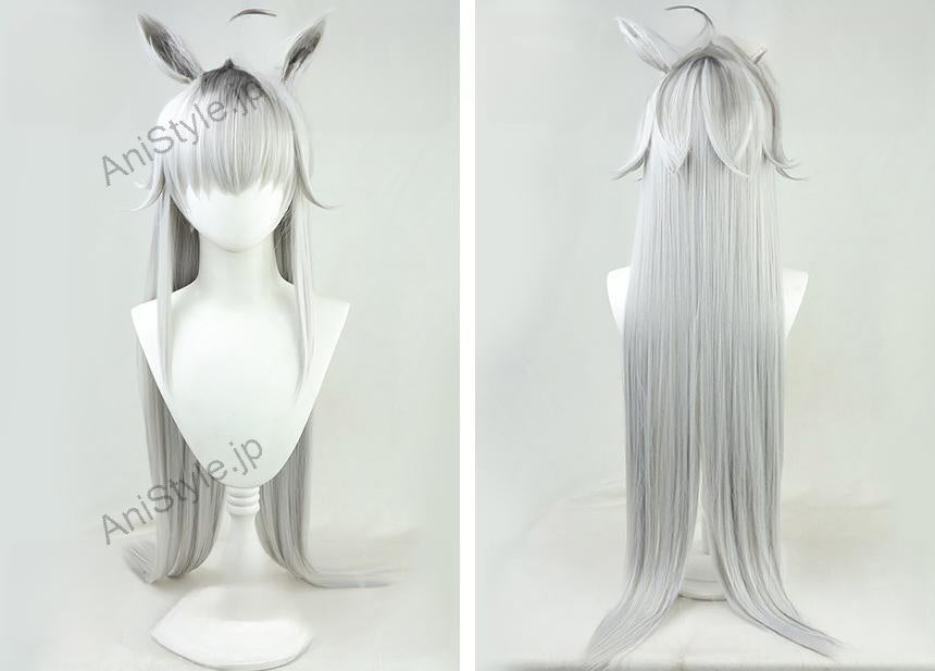 ウマ娘 プリティーダービー オグリキャップ コスプレウィッグ 耳付き