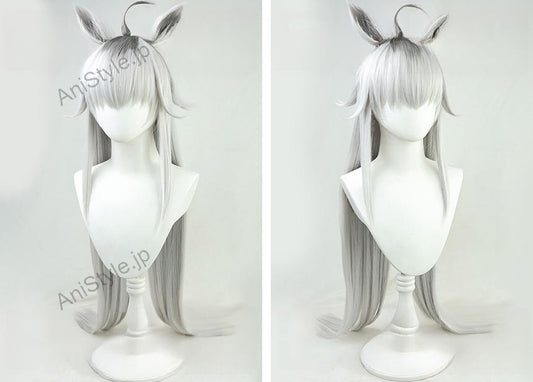 ウマ娘 プリティーダービー オグリキャップ コスプレウィッグ 耳付き