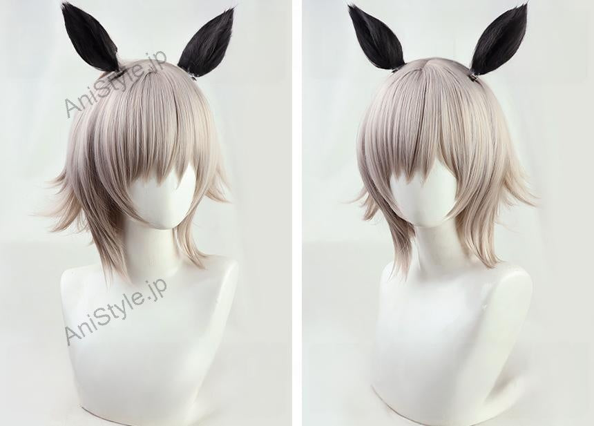 ウマ娘 プリティーダービー カレンチャン コスプレウィッグ 耳付き