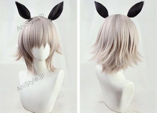 ウマ娘 プリティーダービー カレンチャン コスプレウィッグ 耳付き
