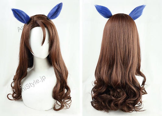 ウマ娘 プリティーダービー キングヘイロー コスプレウィッグ 耳付き