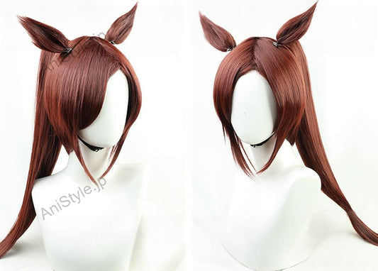 ウマ娘 プリティーダービー サクラバクシンオー コスプレウィッグ 耳付き