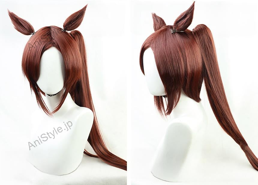 ウマ娘 プリティーダービー サクラバクシンオー コスプレウィッグ 耳付き