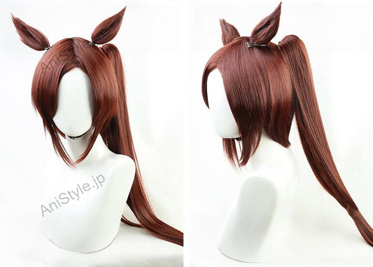 ウマ娘 プリティーダービー サクラバクシンオー コスプレウィッグ 耳付き