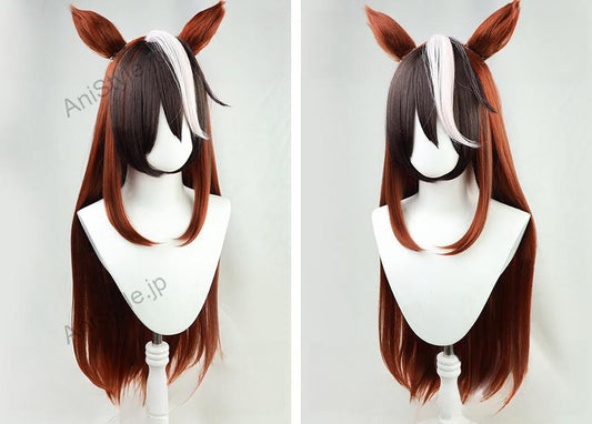 ウマ娘 プリティーダービー シンボリルドルフ コスプレウィッグ 耳付き