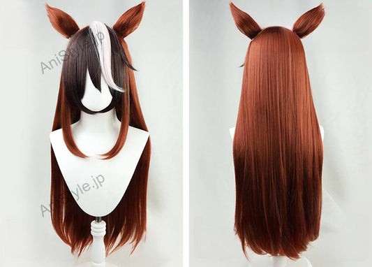 ウマ娘 プリティーダービー シンボリルドルフ コスプレウィッグ 耳付き