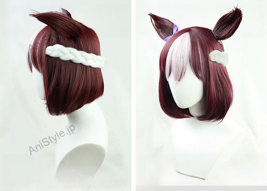 ウマ娘 プリティーダービー スペシャルウィーク コスプレウィッグ 耳付き
