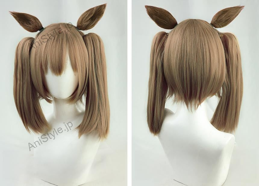 ウマ娘 プリティーダービー スマートファルコン コスプレウィッグ 耳付き