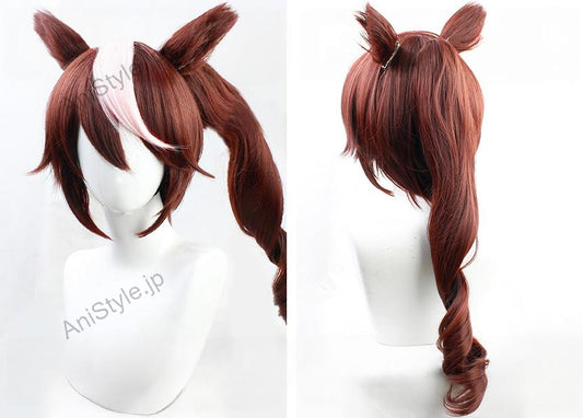 ウマ娘 プリティーダービー トウカイテイオー コスプレウィッグ 耳付き