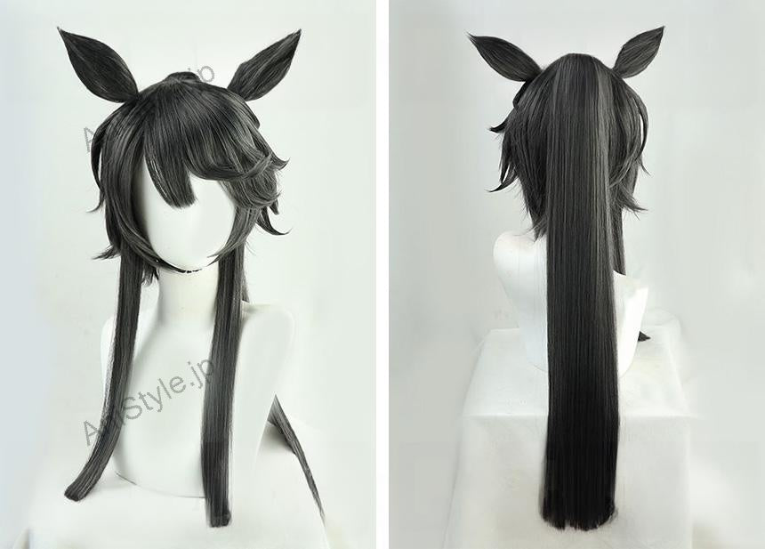 ウマ娘 プリティーダービー ナリタブライアン コスプレウィッグ 耳付き