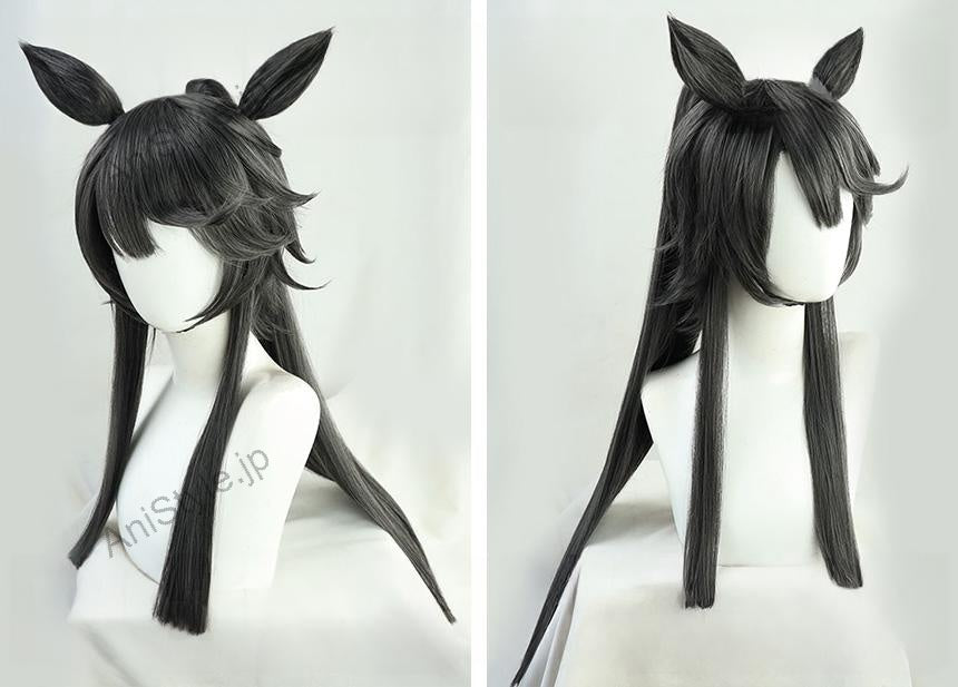ウマ娘 プリティーダービー ナリタブライアン コスプレウィッグ 耳付き