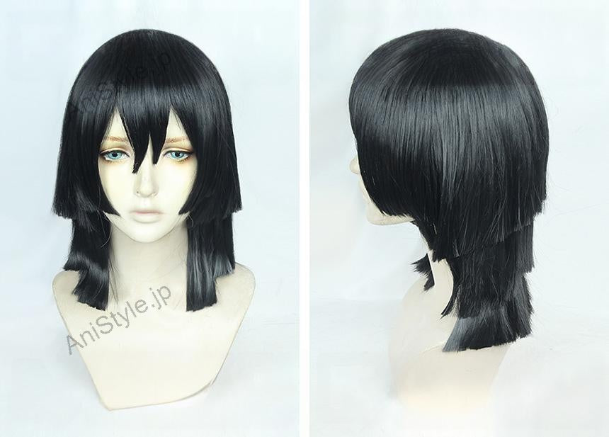 鬼滅の刃 鬼殺隊隊服 蛇柱・伊黒小芭内 コスプレウィッグ