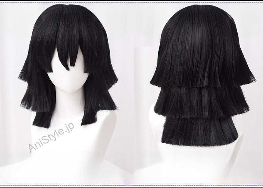 鬼滅の刃 伊黒小芭内 コスプレウィッグ
