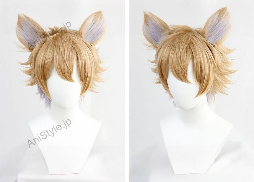 ツイステッドワンダーランド ツイステ ラギー．ブッチ コスプレウィッグ 耳付き