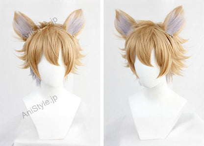 ツイステッドワンダーランド ツイステ ラギー．ブッチ コスプレウィッグ 耳付き