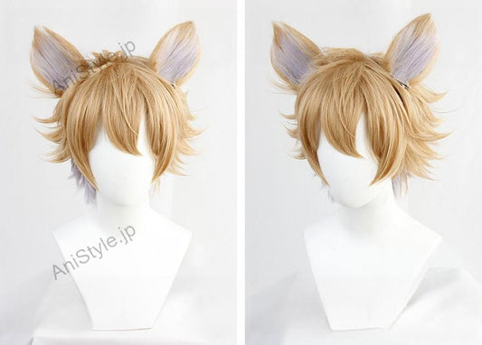 ツイステッドワンダーランド ツイステ ラギー．ブッチ コスプレウィッグ 耳付き