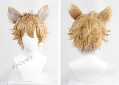 ツイステッドワンダーランド ツイステ ラギー．ブッチ コスプレウィッグ 耳付き