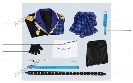 あんさんぶるスターズ! 復刻スカウト Trickstar編 氷鷹北斗 コスプレ衣装（合皮パンツ）