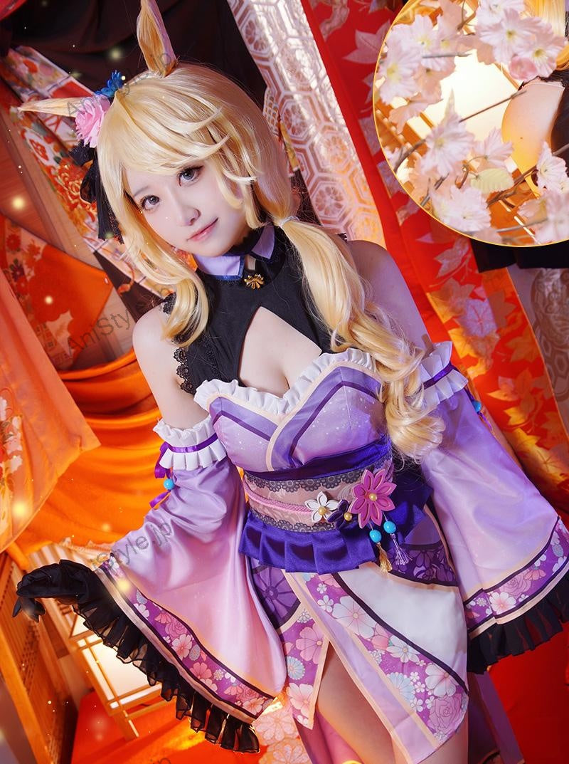ウマ娘プリティーダービー 「晩秋、囃子響きたる」 ゴールドシチー 和服 コスプレ衣装