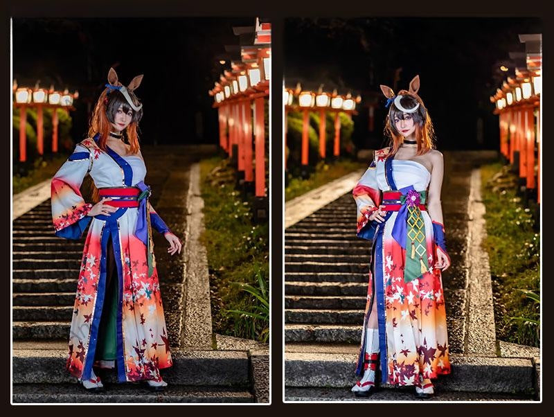 ウマ娘プリティーダービー 「晩秋、囃子響きたる」 シンボリルドルフ 和服 コスプレ衣装